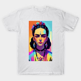 Frida's Colorful Fiesta: Illustrative Celebration T-Shirt